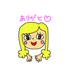 イエローガール＆ピヨ（個別スタンプ：14）