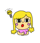 イエローガール＆ピヨ（個別スタンプ：34）