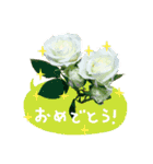 バラ・梅・桜・菜の花・たんぽぽ（写真）（個別スタンプ：8）