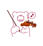 動く うごクマ。クマなのにバイオリン。（個別スタンプ：17）