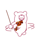 動く うごクマ。クマなのにバイオリン。（個別スタンプ：18）