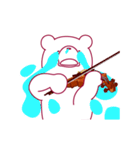 動く うごクマ。クマなのにバイオリン。（個別スタンプ：22）