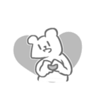 white bear ＆ people（個別スタンプ：3）