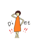 くせっ毛クルルン 今の気持ち（個別スタンプ：4）