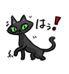 目つきのワルい黒猫さん（個別スタンプ：7）