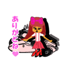 サイドカー付バイク女子（個別スタンプ：1）