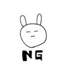 ちょっぴりへたっぴなうさぎ（個別スタンプ：2）