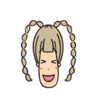 Long face people-Cutie expression（個別スタンプ：1）