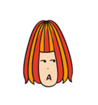 Long face people-Cutie expression（個別スタンプ：17）