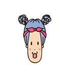 Long face people-Cutie expression（個別スタンプ：27）