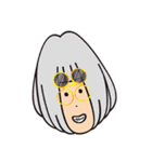 Long face people-Cutie expression（個別スタンプ：28）