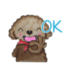 Pungkang and Dolla Happy Poodle Dogs（個別スタンプ：10）