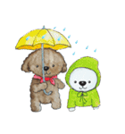 Pungkang and Dolla Happy Poodle Dogs（個別スタンプ：21）