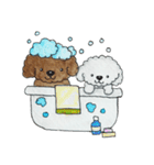 Pungkang and Dolla Happy Poodle Dogs（個別スタンプ：27）