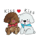 Pungkang and Dolla Happy Poodle Dogs（個別スタンプ：37）