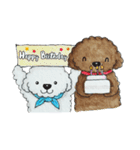 Pungkang and Dolla Happy Poodle Dogs（個別スタンプ：39）
