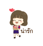 a lovely girl ＆ squishies (Thai version)（個別スタンプ：8）