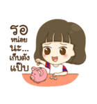 a lovely girl ＆ squishies (Thai version)（個別スタンプ：13）