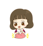 a lovely girl ＆ squishies (Thai version)（個別スタンプ：17）