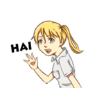 Beautiful and Handsome School Teenager（個別スタンプ：1）