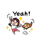 Wearing a headset girl and owl（個別スタンプ：11）