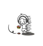 Wearing a headset girl and owl（個別スタンプ：16）