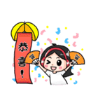 Wearing a headset girl and owl（個別スタンプ：36）