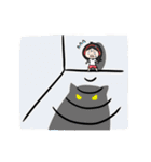 Wearing a headset girl and owl（個別スタンプ：39）
