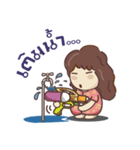 Nong Ace on Songkran's day（個別スタンプ：10）