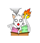 Wayo - 白い目の猫（個別スタンプ：5）