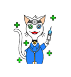 Wayo - 白い目の猫（個別スタンプ：24）
