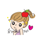 apple merry girl（個別スタンプ：4）