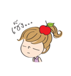 apple merry girl（個別スタンプ：6）