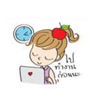 apple merry girl（個別スタンプ：11）