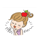 apple merry girl（個別スタンプ：14）