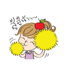 apple merry girl（個別スタンプ：22）