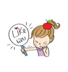 apple merry girl（個別スタンプ：23）