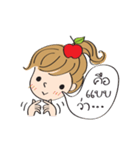 apple merry girl（個別スタンプ：24）