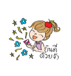 apple merry girl（個別スタンプ：32）