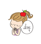 apple merry girl（個別スタンプ：34）