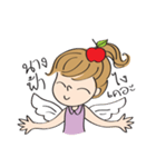 apple merry girl（個別スタンプ：35）