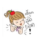 apple merry girl（個別スタンプ：36）