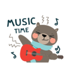 A bear who has music in their life（個別スタンプ：1）