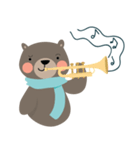 A bear who has music in their life（個別スタンプ：4）