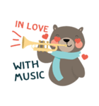 A bear who has music in their life（個別スタンプ：8）