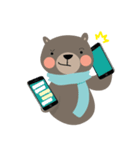 A bear who's addicted to social media（個別スタンプ：1）