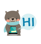 A bear who's addicted to social media（個別スタンプ：2）