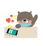 A bear who's addicted to social media（個別スタンプ：4）