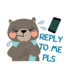 A bear who's addicted to social media（個別スタンプ：11）