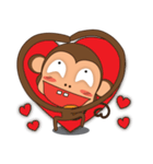 Ling Aromdee : Happy monkey（個別スタンプ：35）